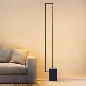 Minimalist Geometric Floor Lamp with Aluminum Stand for Living Room and Bedroom
