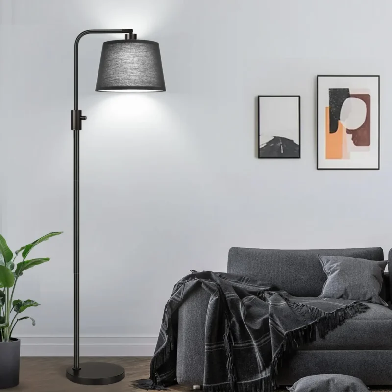 Modern Black Adjustable Arc Floor Lamp with Dimmable LED for Living Room - Image 10