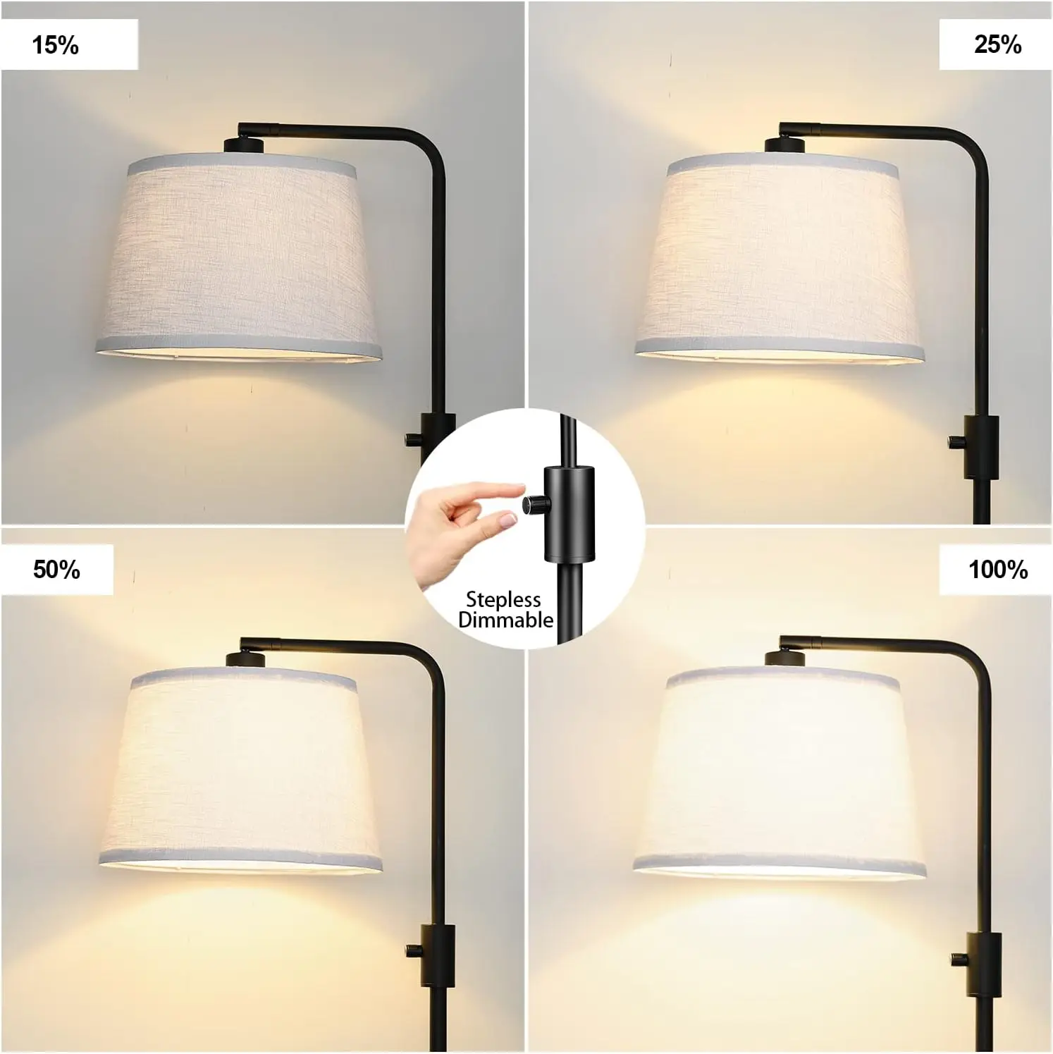 Creative corner solutions for managing arc floor lamp cords