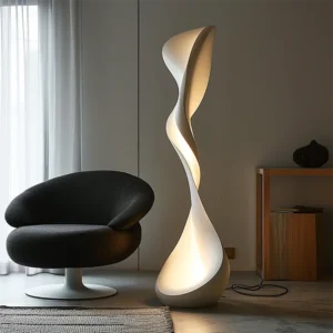 Modern LED Arc Floor Lamp with Touch Control for Living Room Bedroom