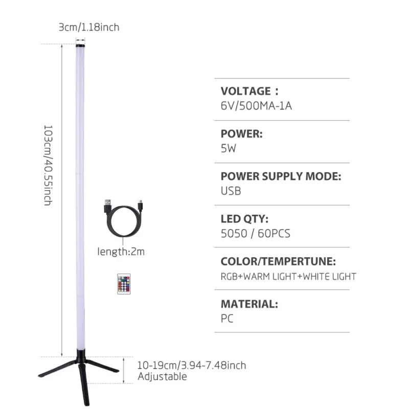 Modern RGB Corner Arc Floor Lamp with Remote Control for Living Room - Image 5