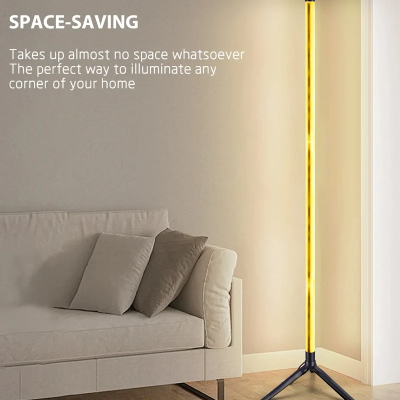 Modern RGB Corner Floor Lamp with Remote Control for Bedroom and Living Room - Image 4