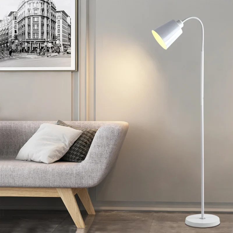 Modern Adjustable Gooseneck Arc Floor Lamp with LED Lighting for Living Room - Image 8