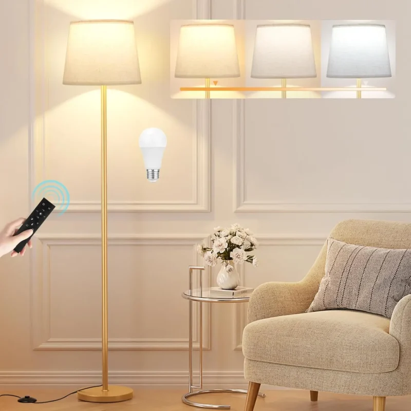 Modern Adjustable Black Arc Floor Lamp with Foot Switch for Living Room - Image 8