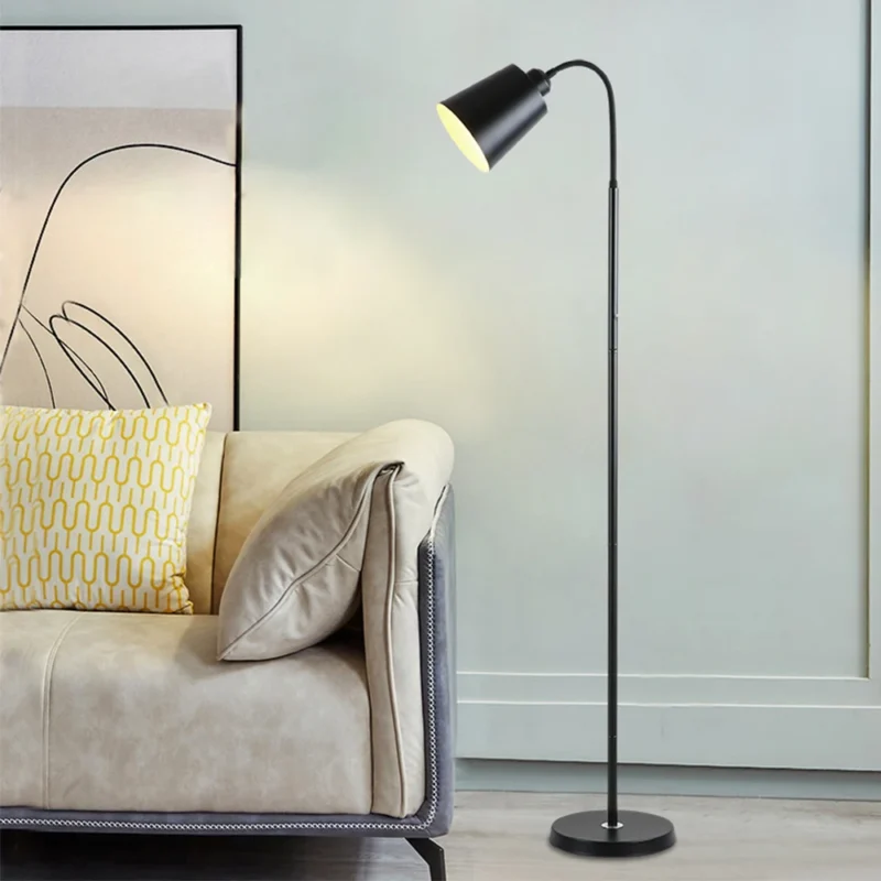 Modern Adjustable Gooseneck Arc Floor Lamp with LED Lighting for Living Room - Image 7