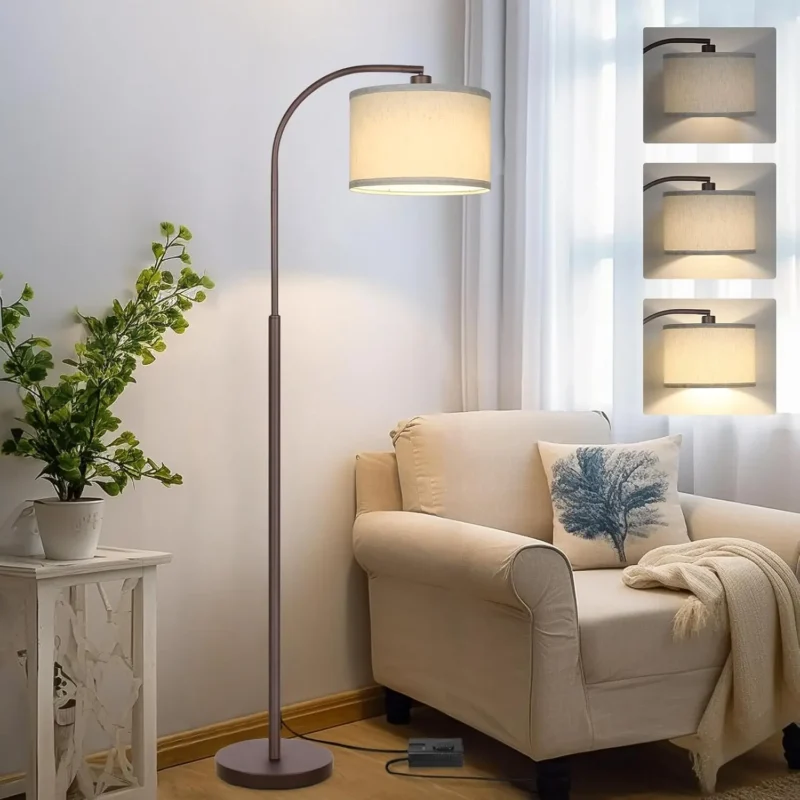 Modern Black Adjustable Arc Floor Lamp with Dimmable Feature for Living Room - Image 10