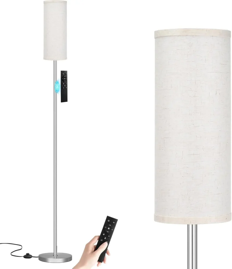 Modern Remote Control Arc Floor Lamp with Dimmable Settings for Living Room - Image 12