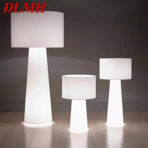 Contemporary Fabric Arc Floor Lamp with LED Lighting for Living Room