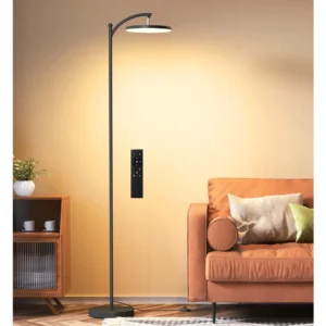 Modern Dimmable LED Arc Floor Lamp with Remote Control for Living Room