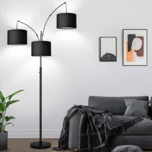 Modern 3-Light Arc Floor Lamp Dimmable 1000LM for Living Room