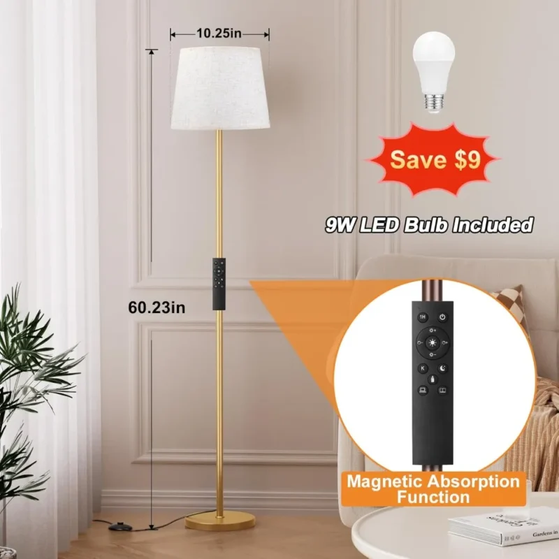 Modern Adjustable Black Arc Floor Lamp with Foot Switch for Living Room - Image 3