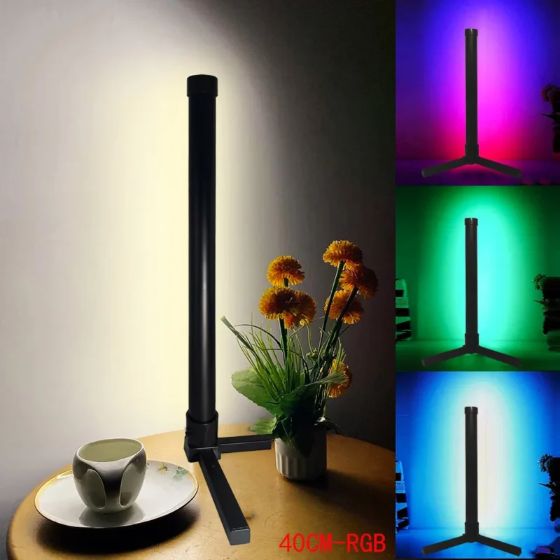 Modern RGB Arc Floor Lamp with Music Sync for Bedroom and Living Room - Image 4