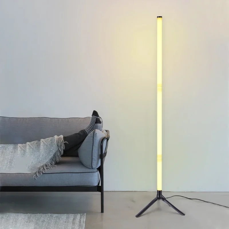 Modern RGB Corner Floor Lamp with Remote Control and USB Charging for Living Room - Image 2