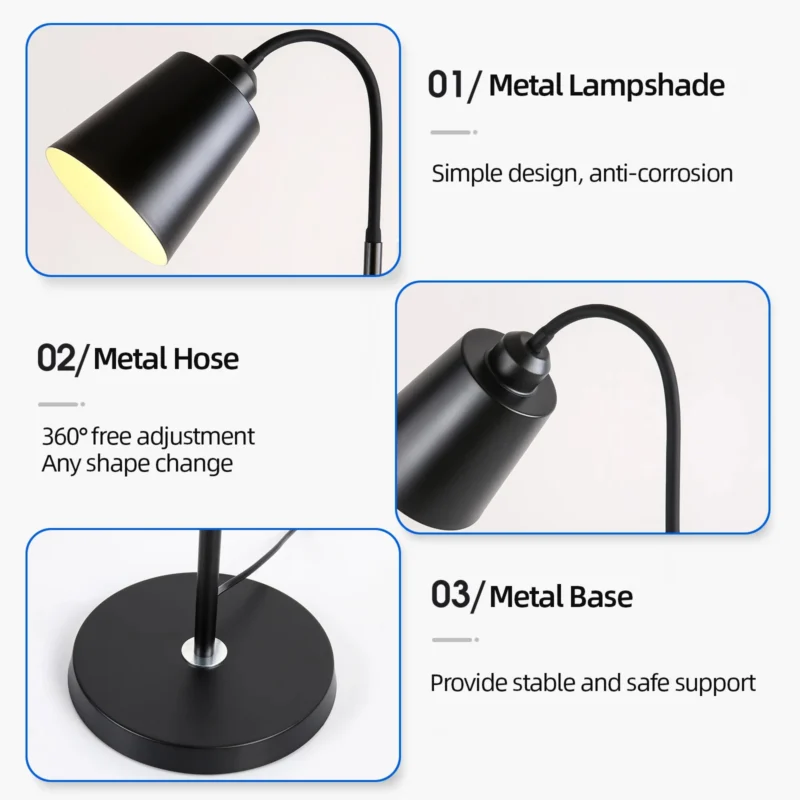 Modern Adjustable Gooseneck Arc Floor Lamp with LED Lighting for Living Room - Image 5
