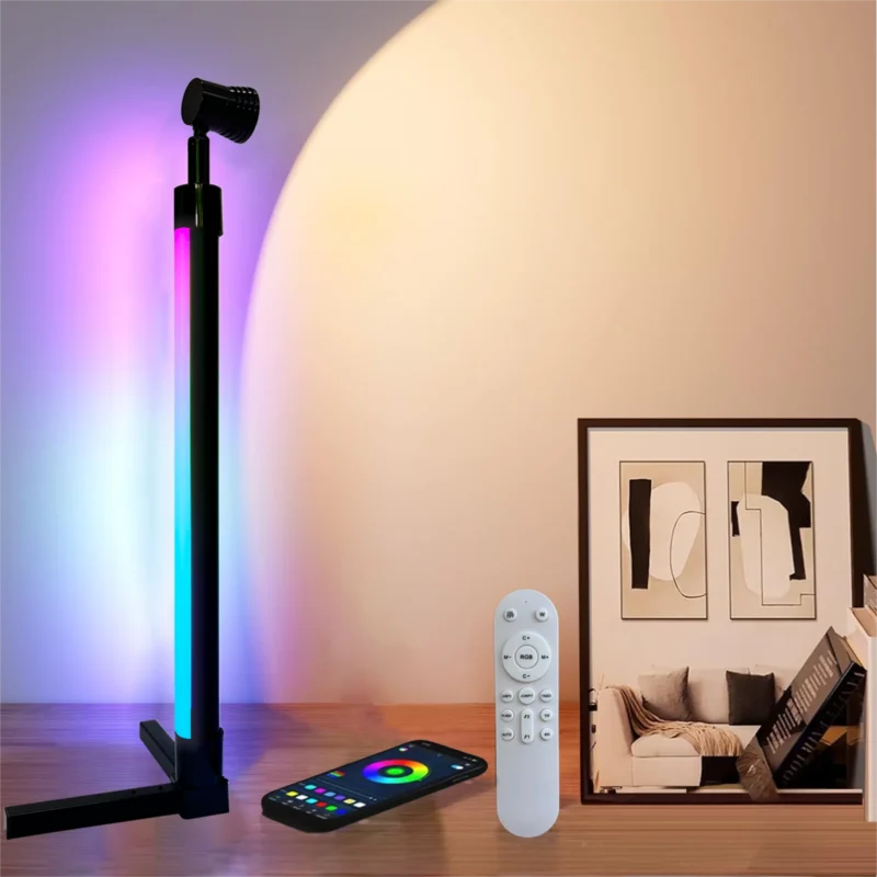 Modern RGB Corner Floor Lamp with Smart App Control and 16 Million Colors - Image 7