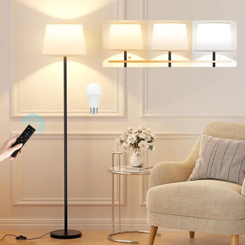 Modern Adjustable Black Arc Floor Lamp with Foot Switch for Living Room - Image 10