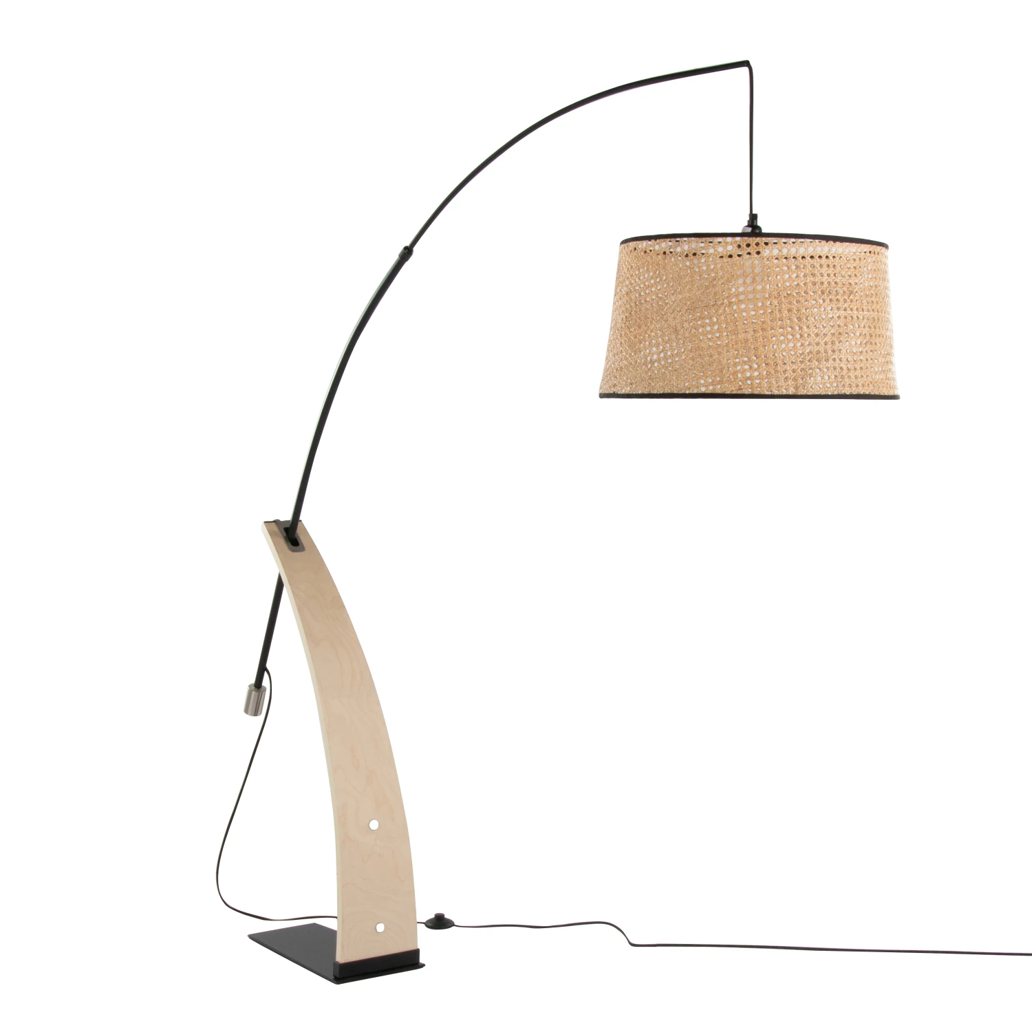 Rattan Arc Floor Lamp