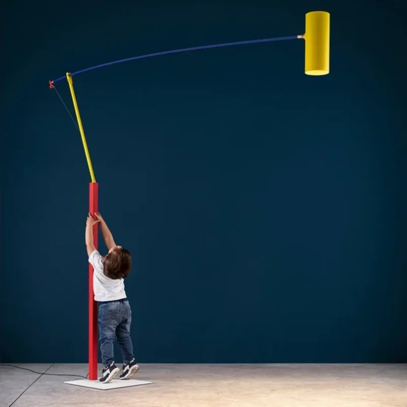 Modern Rainbow Arc Floor Lamp with Adjustable Height for Kids Bedroom - Image 2