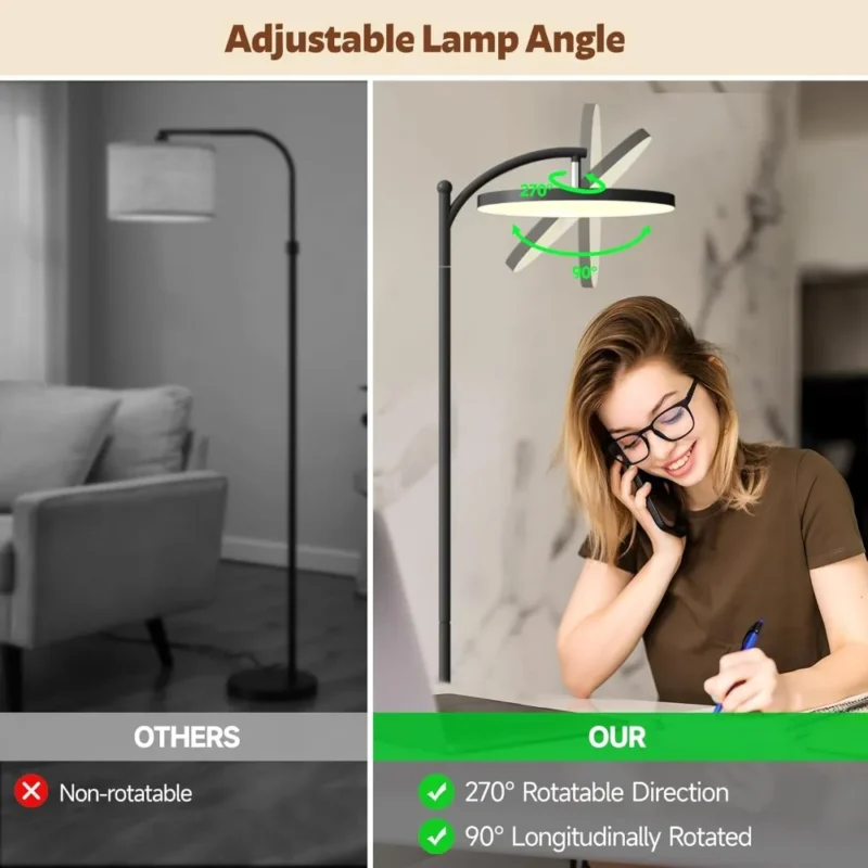 Modern Dimmable LED Arc Floor Lamp with Remote Control for Living Room - Image 4