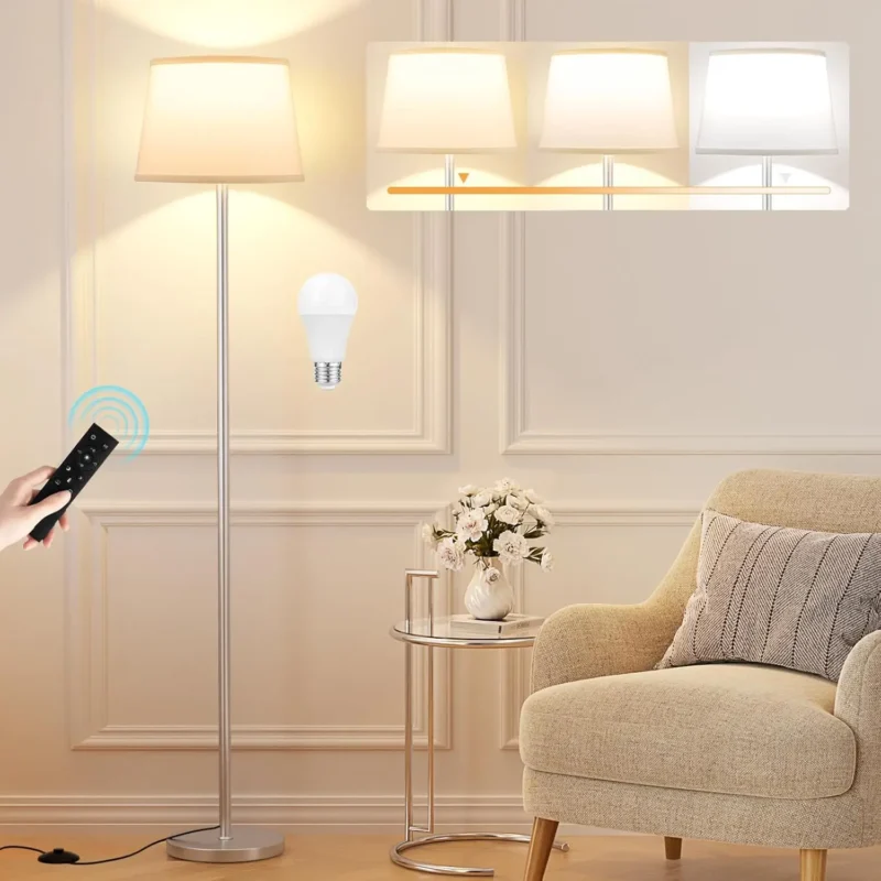 Modern Adjustable Black Arc Floor Lamp with Foot Switch for Living Room - Image 7