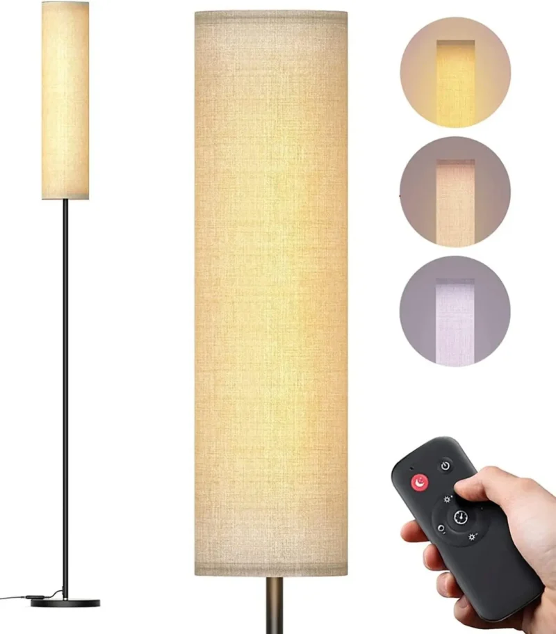 Modern LED Arc Floor Lamp with 4 Color Temperatures and Remote Control - Image 9