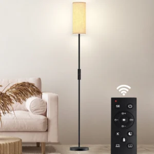 Modern Black Adjustable Arc Floor Lamp with Smart Dimmable LED for Living Room