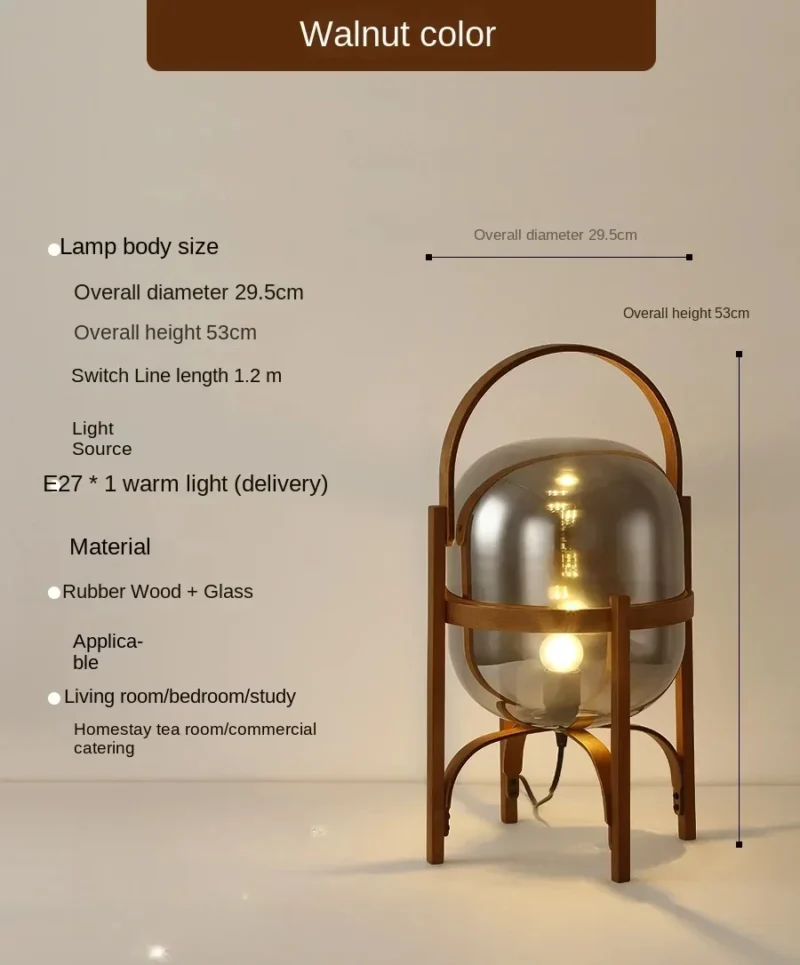 Wooden Arc Floor Lamp with Touch Control for Living Room Bedroom - Image 11