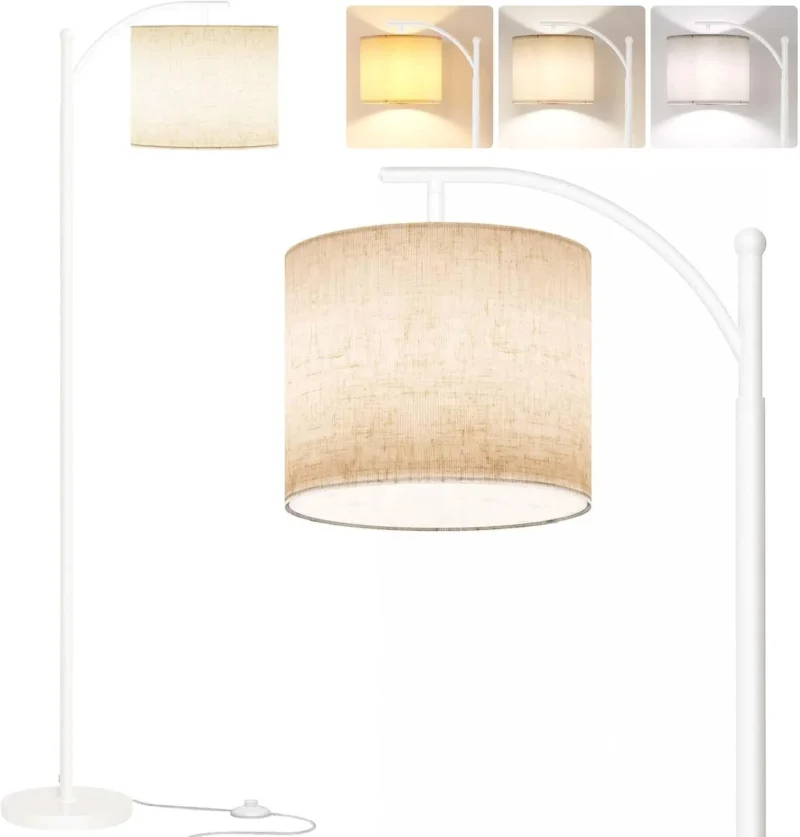 Modern Metal Arc Floor Lamp with 3-Color Temperature LED for Living Room - Image 13