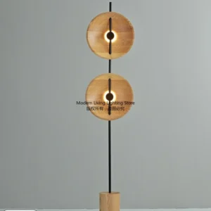 Japanese Wabi-Sabi Solid Wood Floor Lamp for Living Room and Bedroom