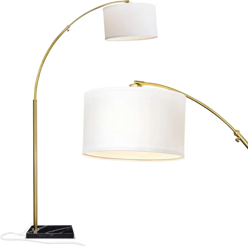Modern Black Adjustable Arc Floor Lamp with Dimmable LED for Living Room & Office - Image 7