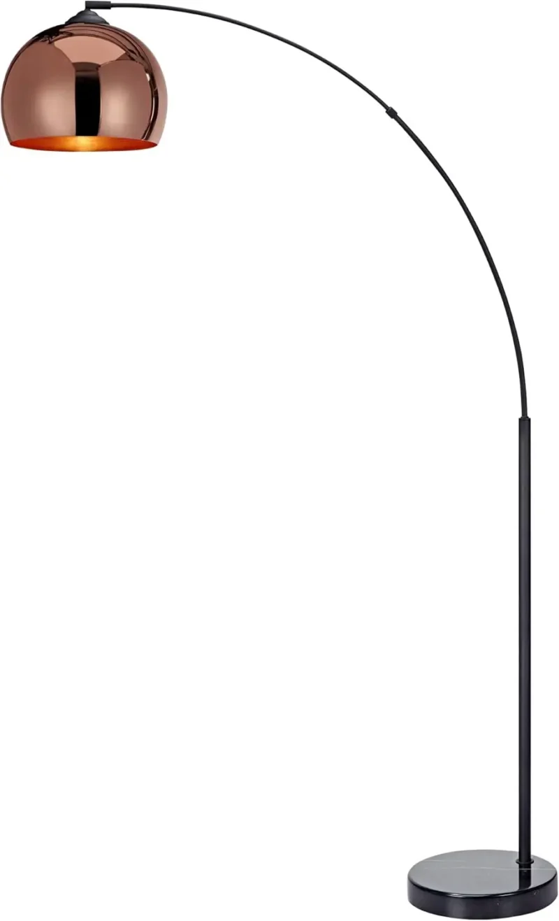 Modern Chrome Adjustable Arc Floor Lamp with Marble Base for Living Room - Image 8