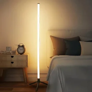 Modern RGB Corner Floor Lamp with Remote Control for Bedroom and Living Room