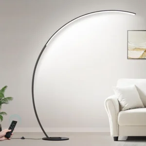 Modern Dimmable LED Arc Floor Lamp with 3 Color Temperatures for Living Room