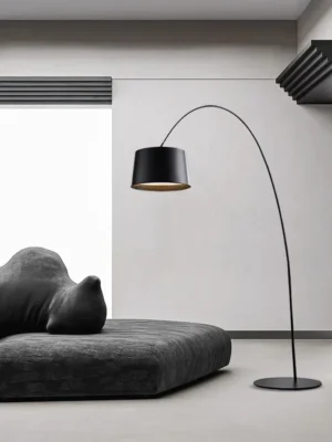Modern Aluminum Arc Floor Lamp with LED for Living Room and Bedroom