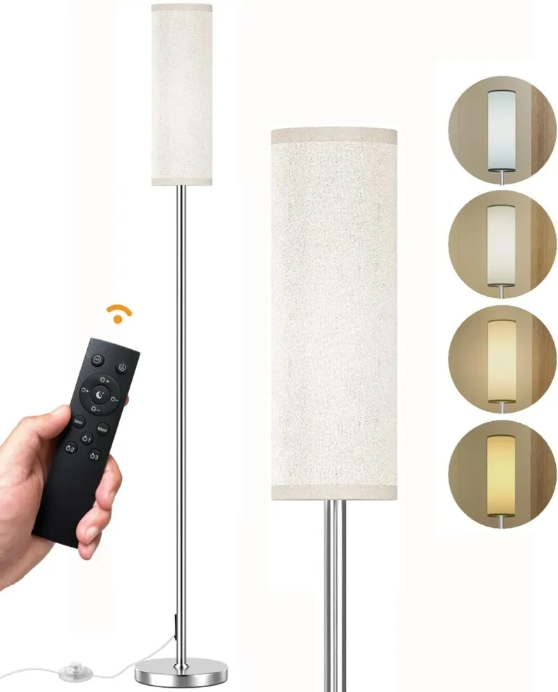 Modern LED Arc Floor Lamp with Remote Control and Dimmable Light for Living Room - Image 8