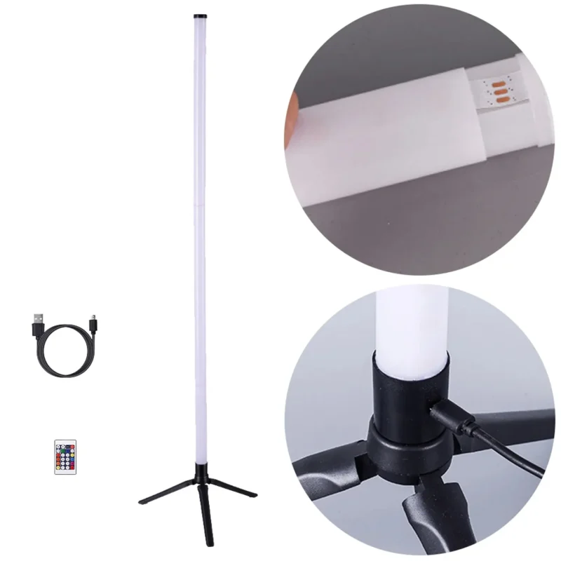 Modern RGB Corner Floor Lamp with Remote Control for Bedroom and Living Room - Image 6