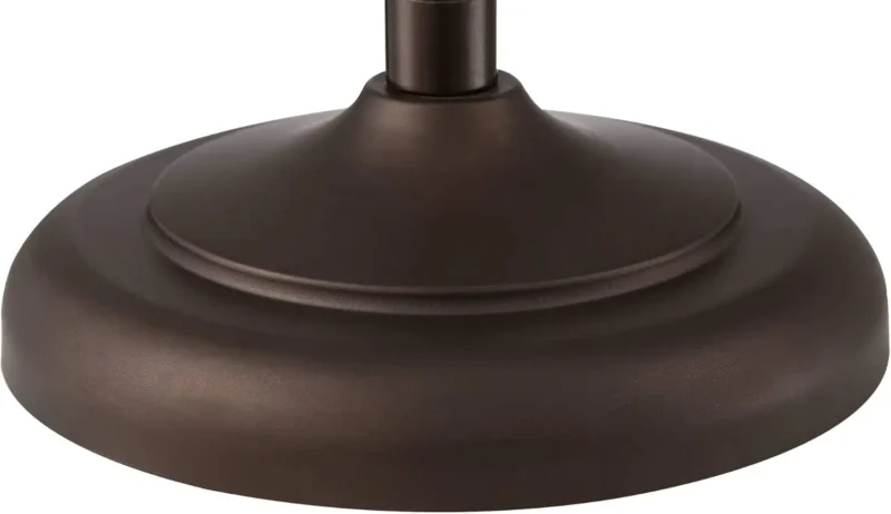 Vintage Bronze Pharmacy Floor Lamp with Wood Grain Finish for Reading and Living Room - Image 5