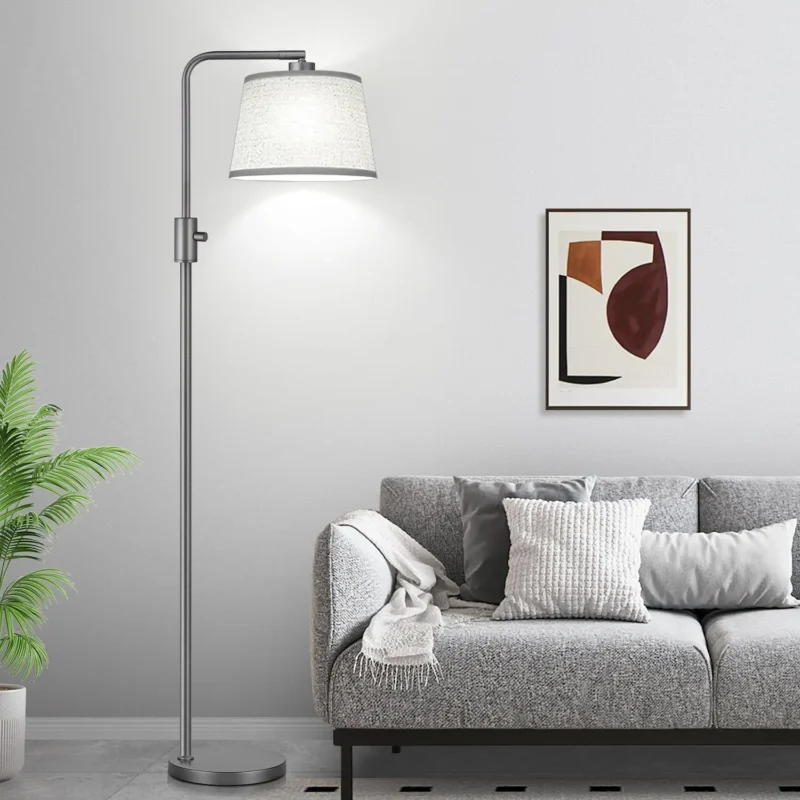 Modern Black Adjustable Arc Floor Lamp with Dimmable LED for Living Room - Image 11