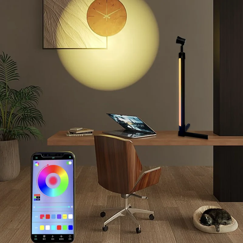 Smart RGB Corner Floor Lamp with App Control for Living Room - Image 7