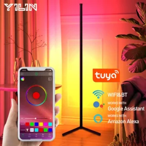 Modern RGB Smart Floor Lamp with App Control for Home Decor