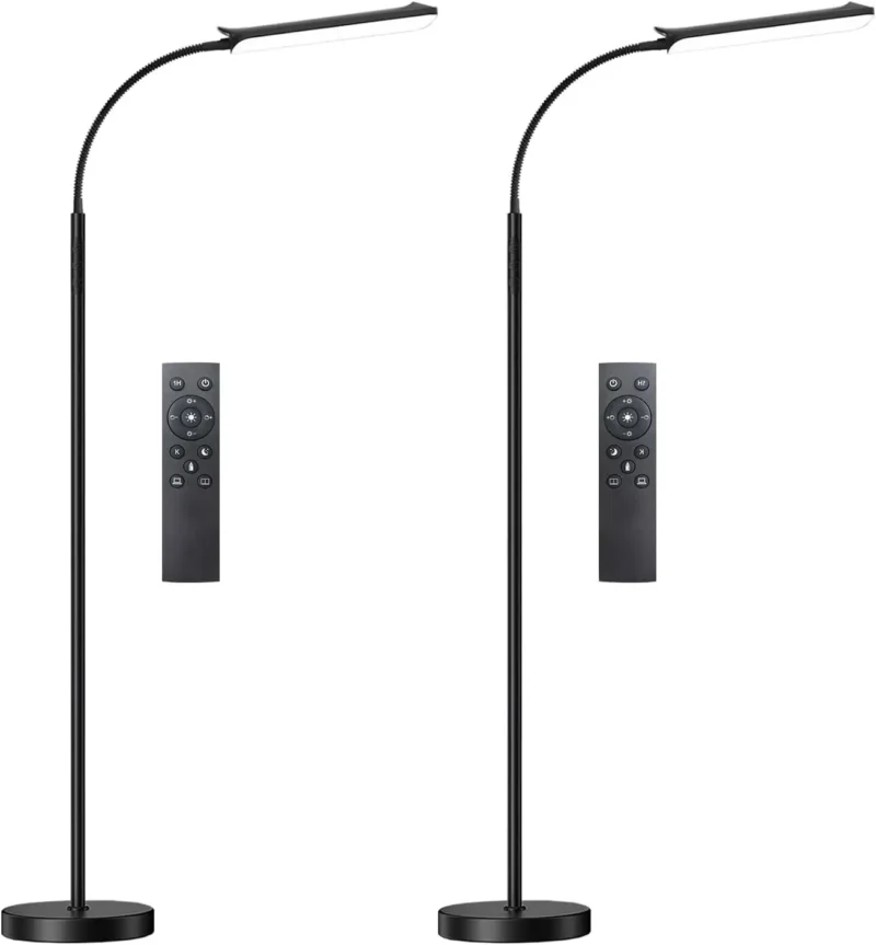 Modern Dimmable LED Arc Floor Lamp with Remote Control for Reading & Living Room - Image 9