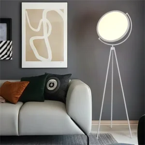 Nordic Iron Arc Floor Lamp with Glass Shade for Living Room and Bedroom