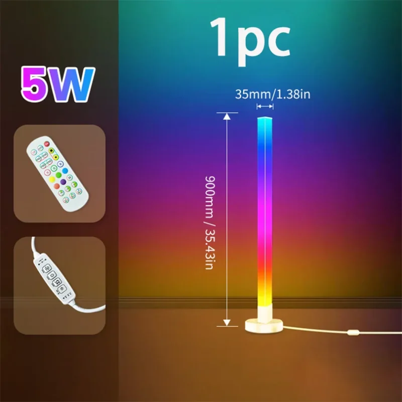Modern RGB Corner Floor Lamp with Smart App Control for Gaming and Living Room - Image 7