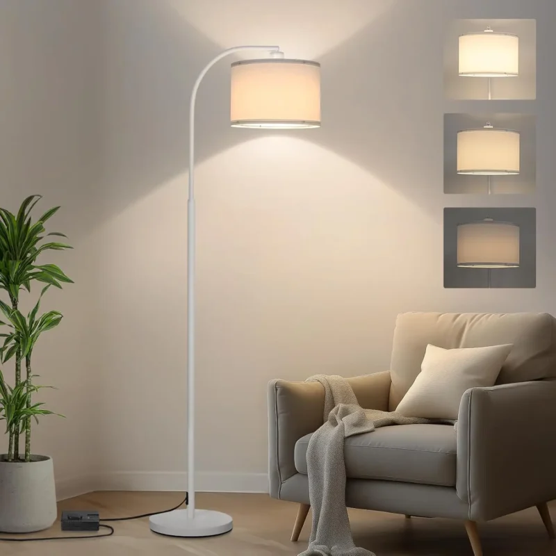 Modern Black Adjustable Arc Floor Lamp with Dimmable Feature for Living Room - Image 13