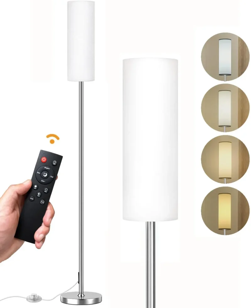Modern LED Arc Floor Lamp with Remote Control and Dimmable Light for Living Room - Image 9