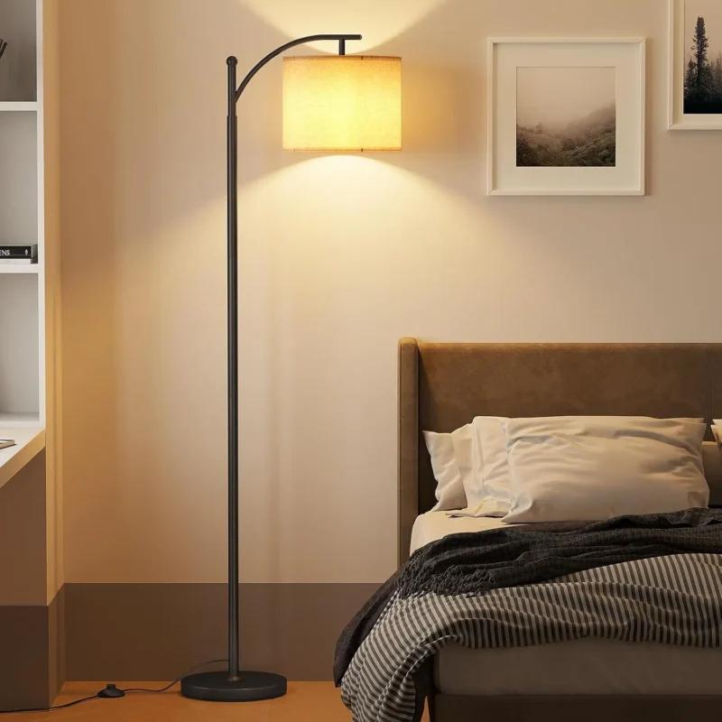 Modern Metal Arc Floor Lamp with 3-Color Temperature LED for Living Room - Image 6