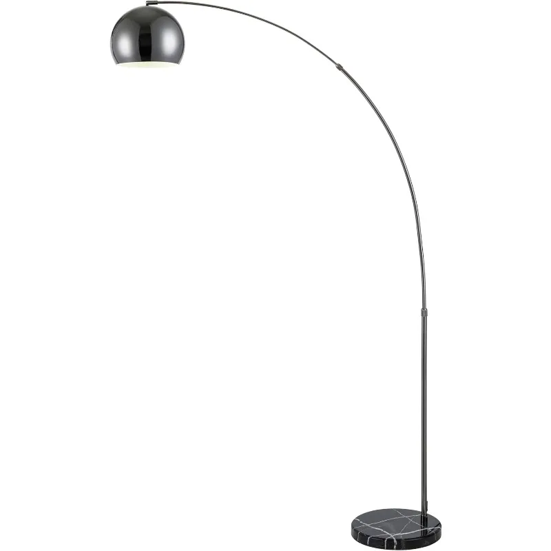 Adjustable LED arc floor lamp with multiple temperature settings for different lighting needs