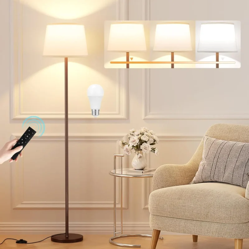 Modern Adjustable Black Arc Floor Lamp with Foot Switch for Living Room - Image 9
