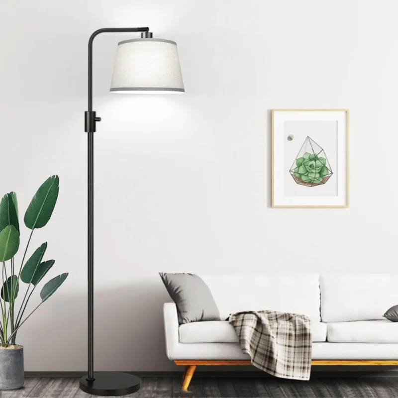Modern Black Adjustable Arc Floor Lamp with Dimmable LED for Living Room - Image 7