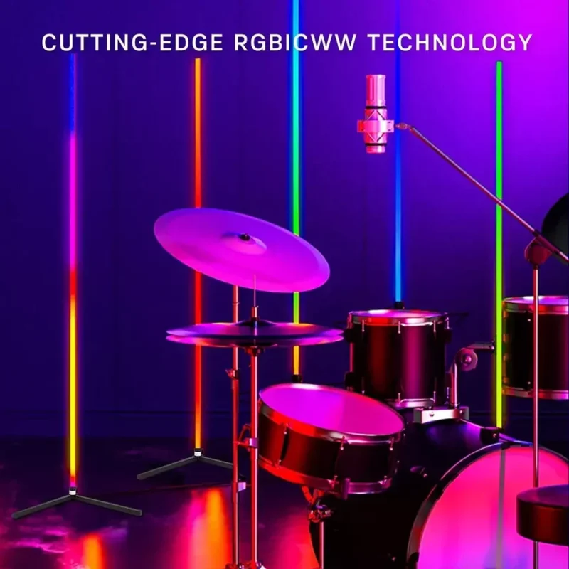 Modern RGB Smart Arc Floor Lamp with Music Sync and Remote Control - Image 4